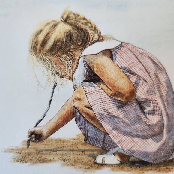 Love Letters Jill Wyatt watercolor print 3 notecards American 90s little blonde - Picture 2 of 6